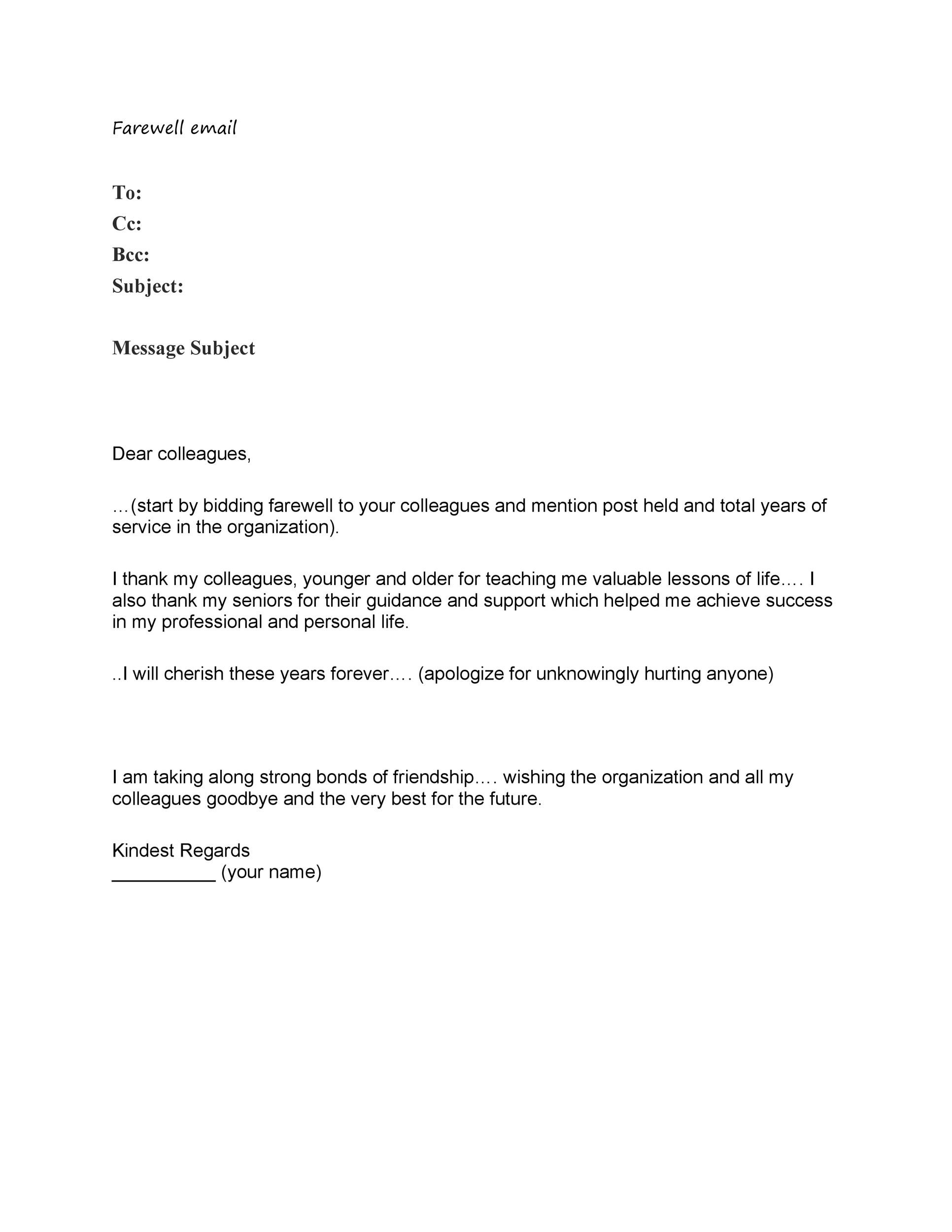 adieu mail format