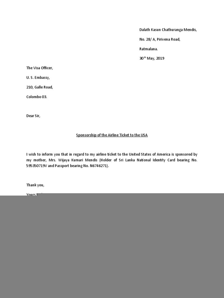 air ticket request letter to hr pdf