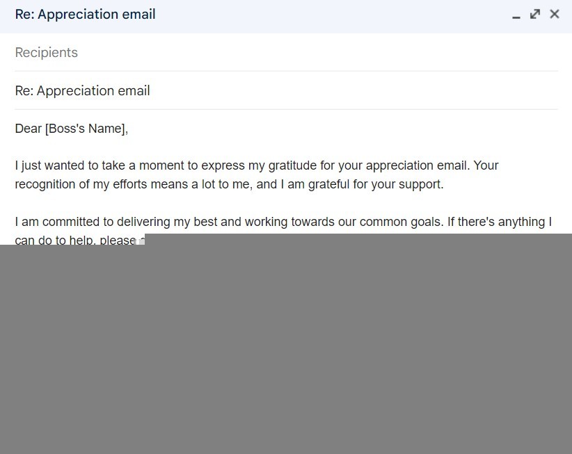 appreciation email reply