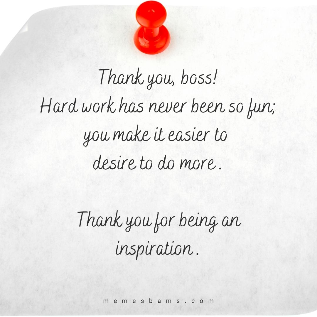 appreciation revert to boss