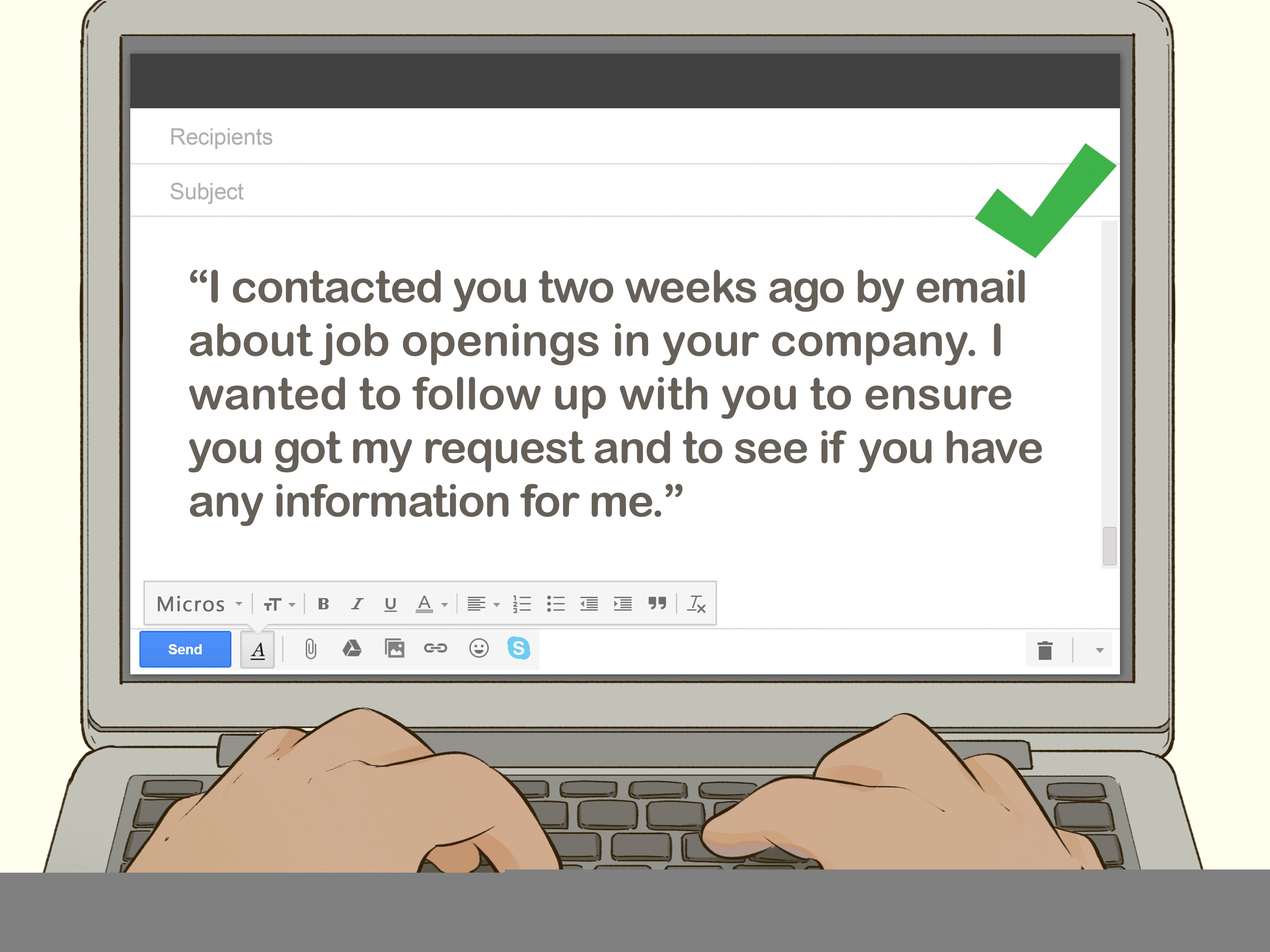 asking vacancy email