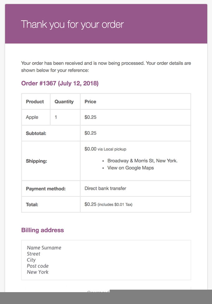 bank email template