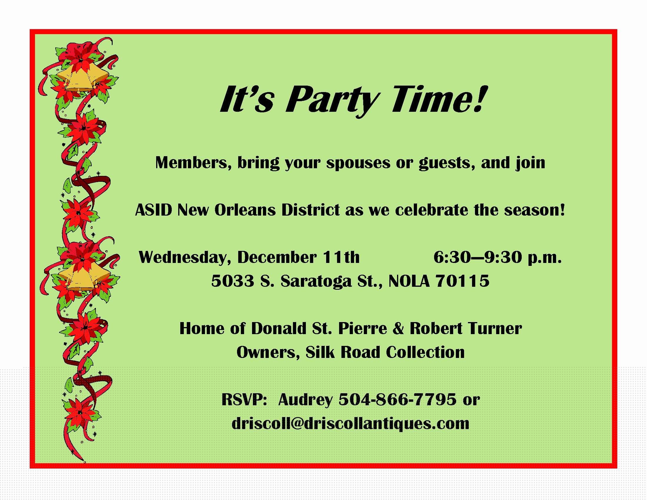 birthday party invitation email