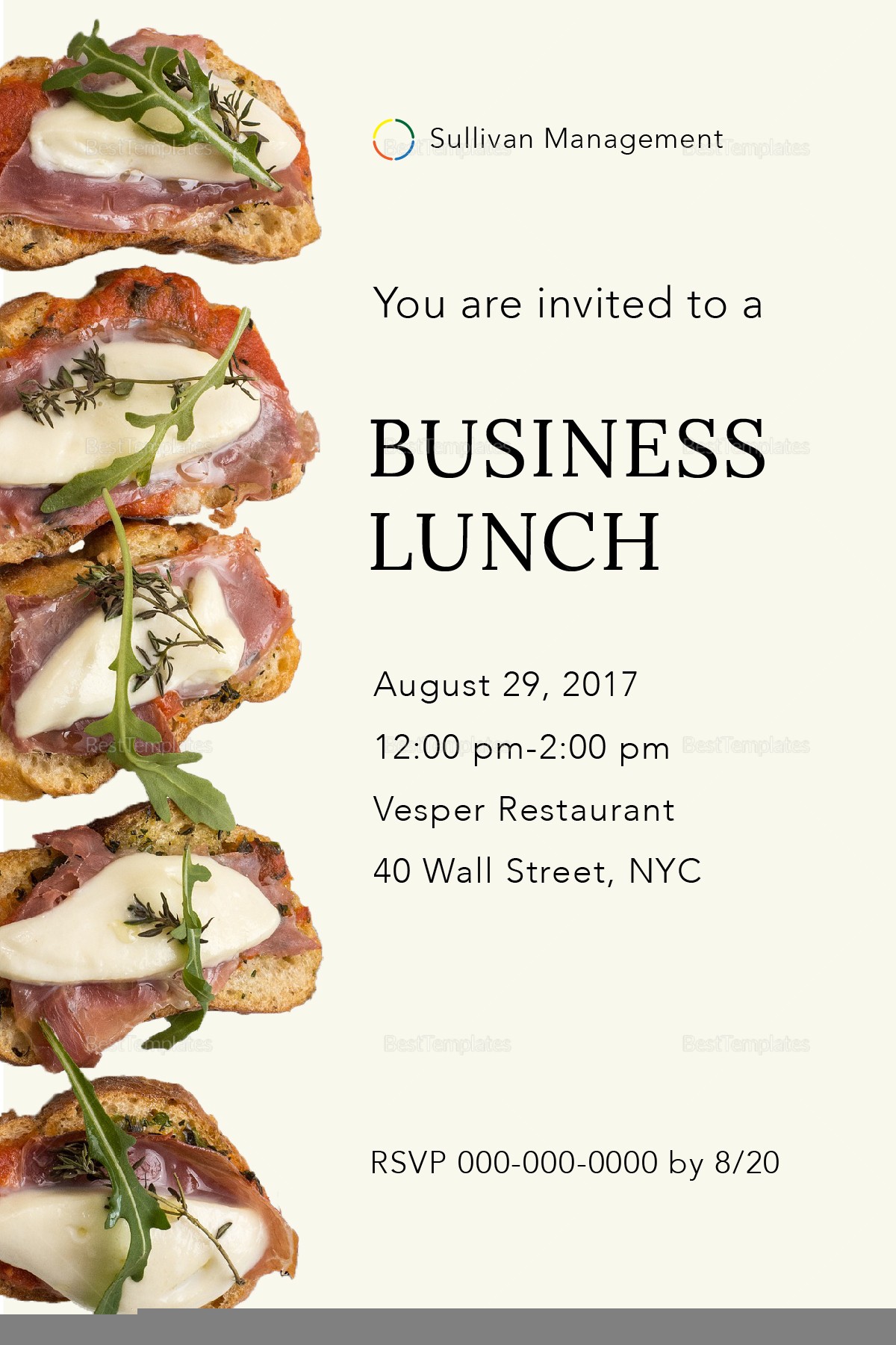 business lunch invitation