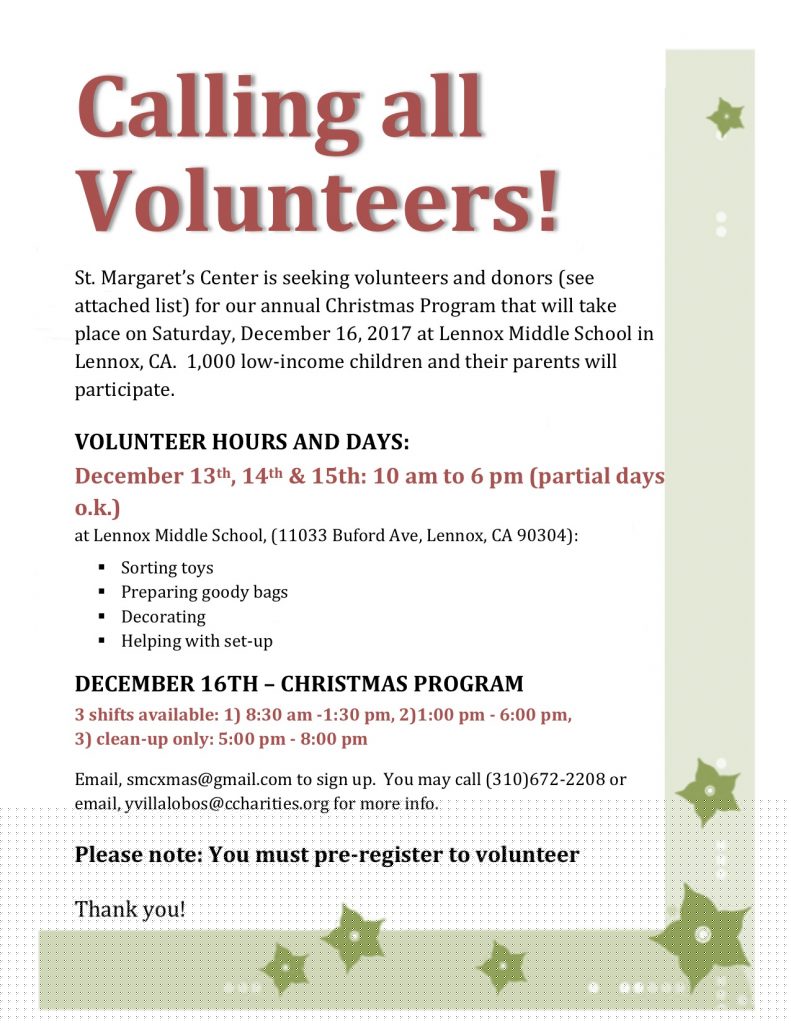 call for volunteers email template