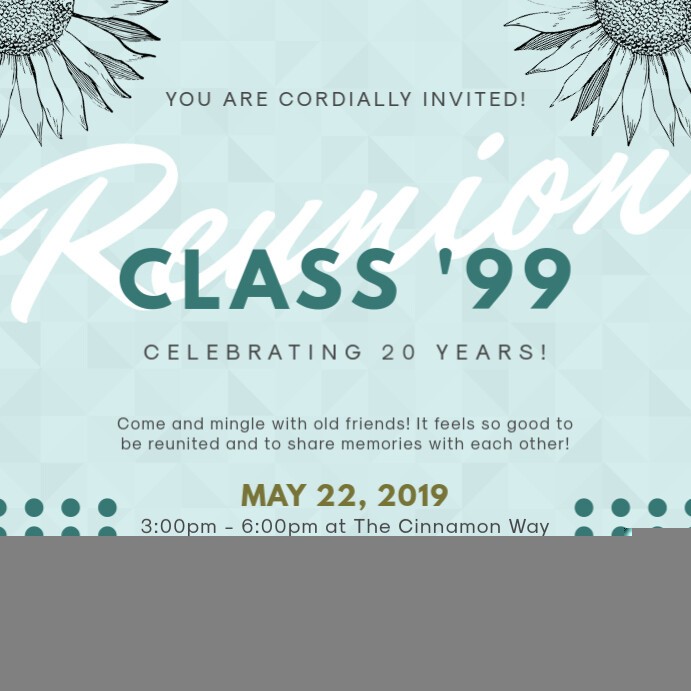 class reunion message sample