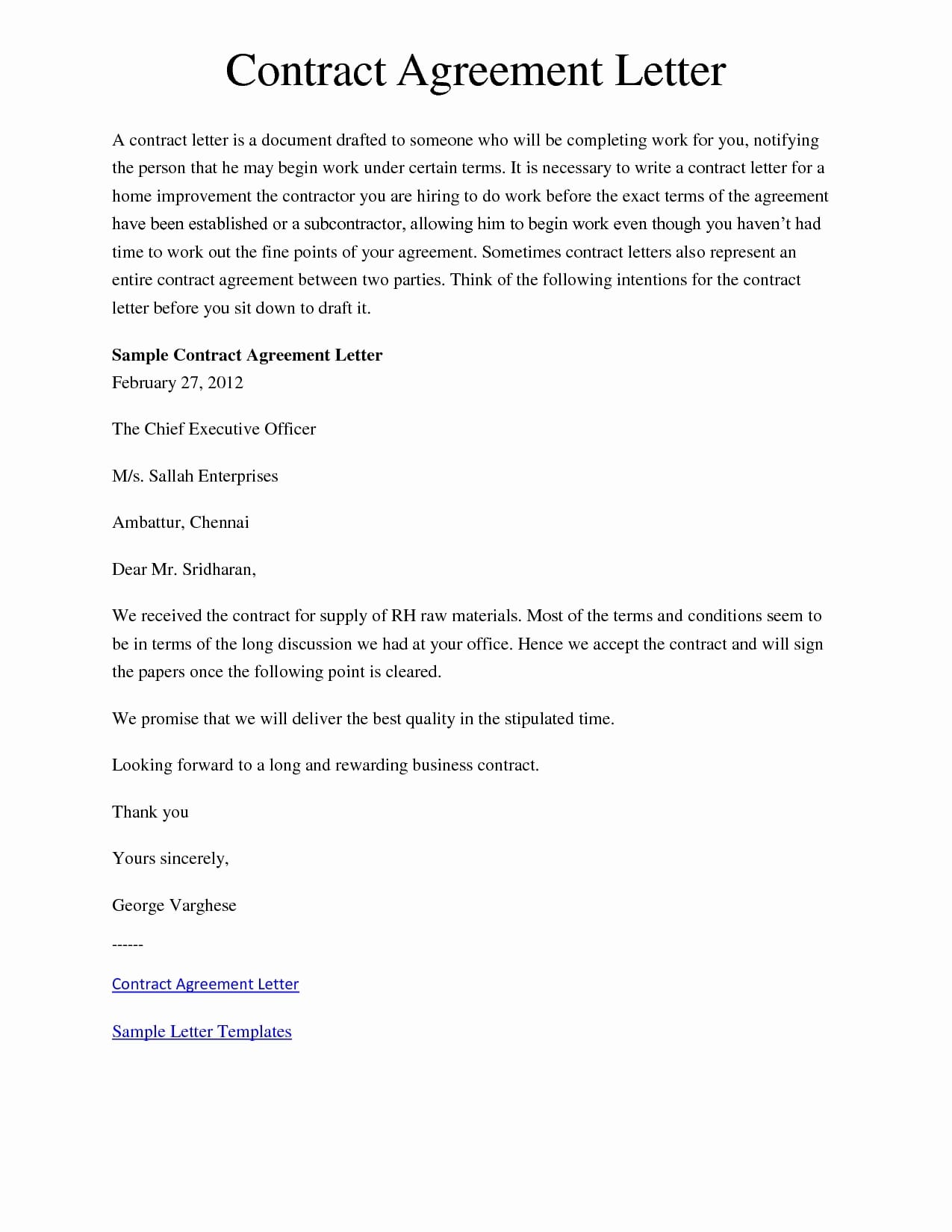 contract email template