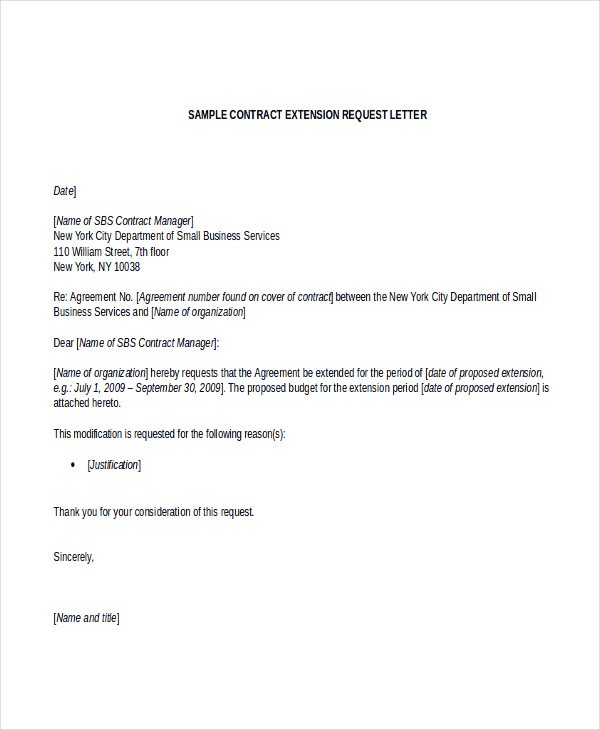 contract extension email