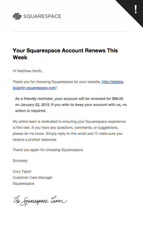 contract renewal email to client sample