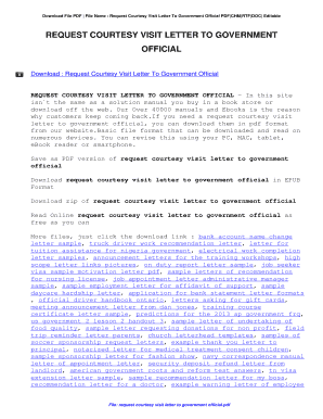 courtesy visit letter to company