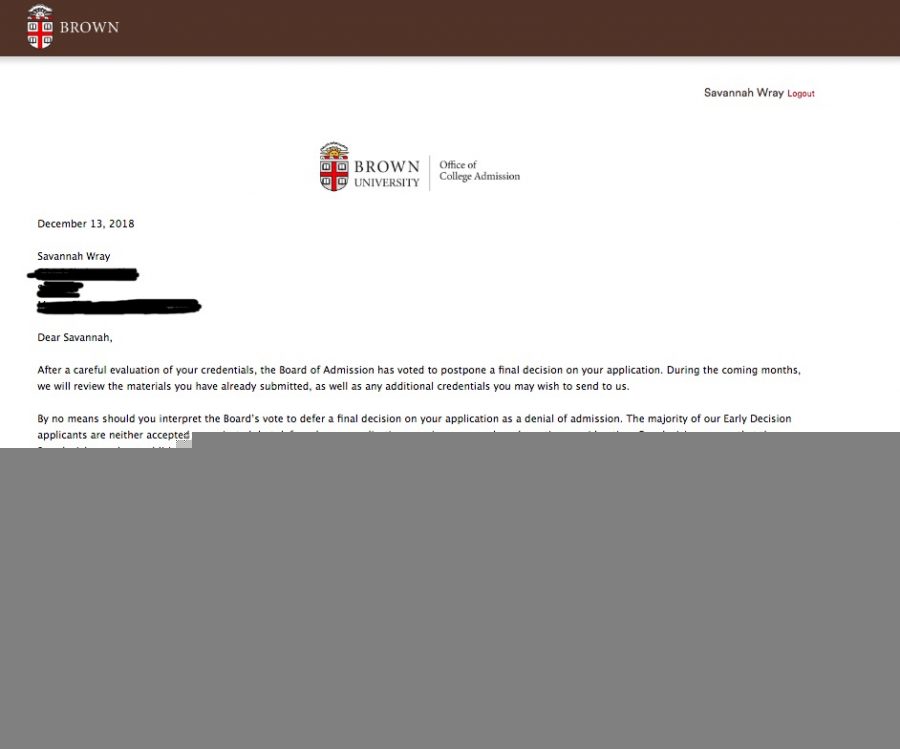 defer admission email sample