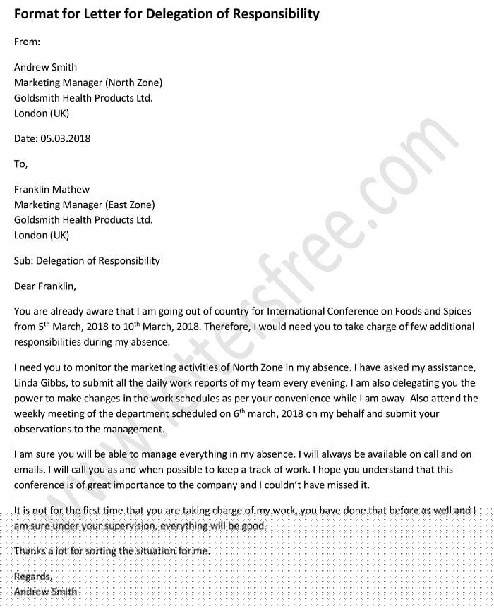 delegation email template