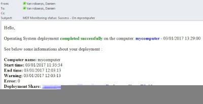 deployment completed successfully mail