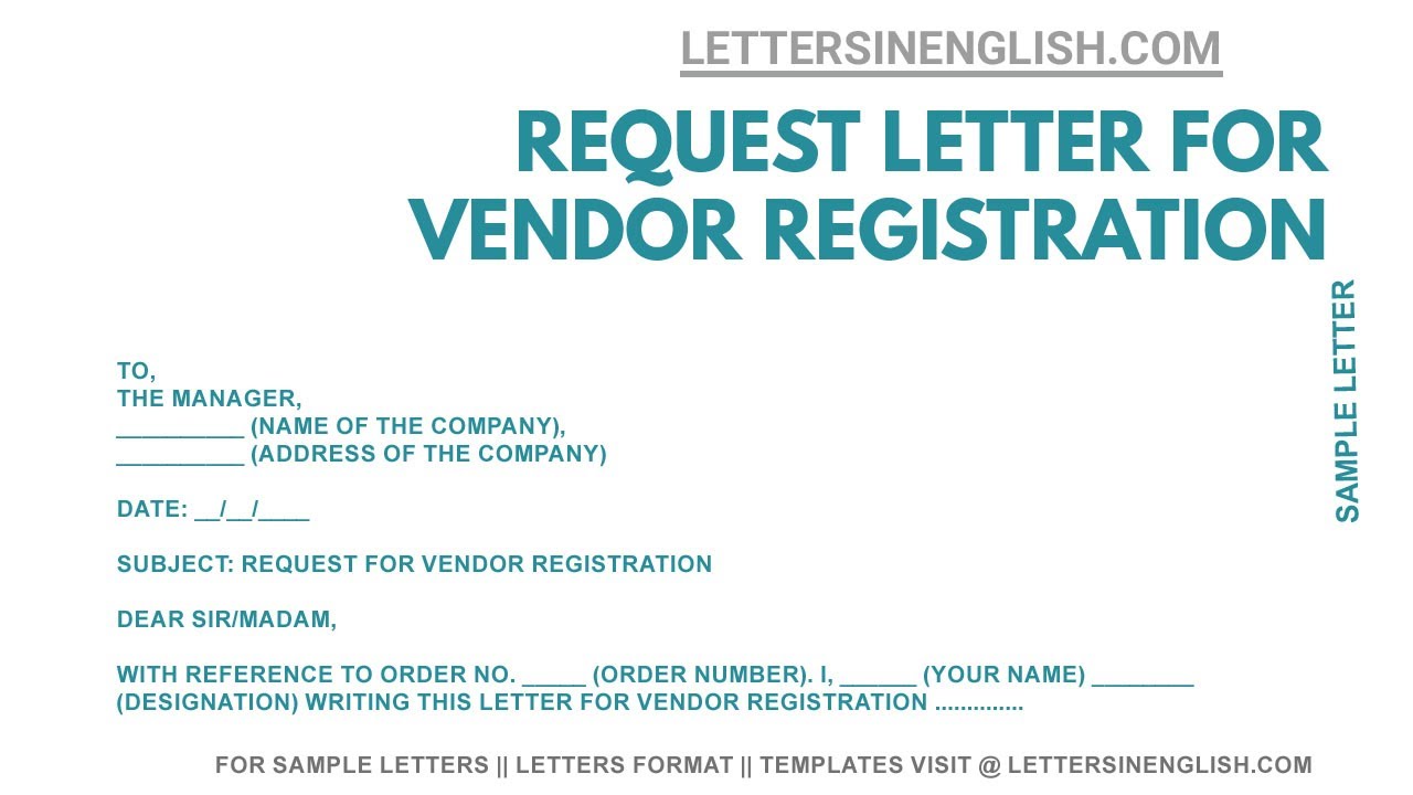 email for vendor registration