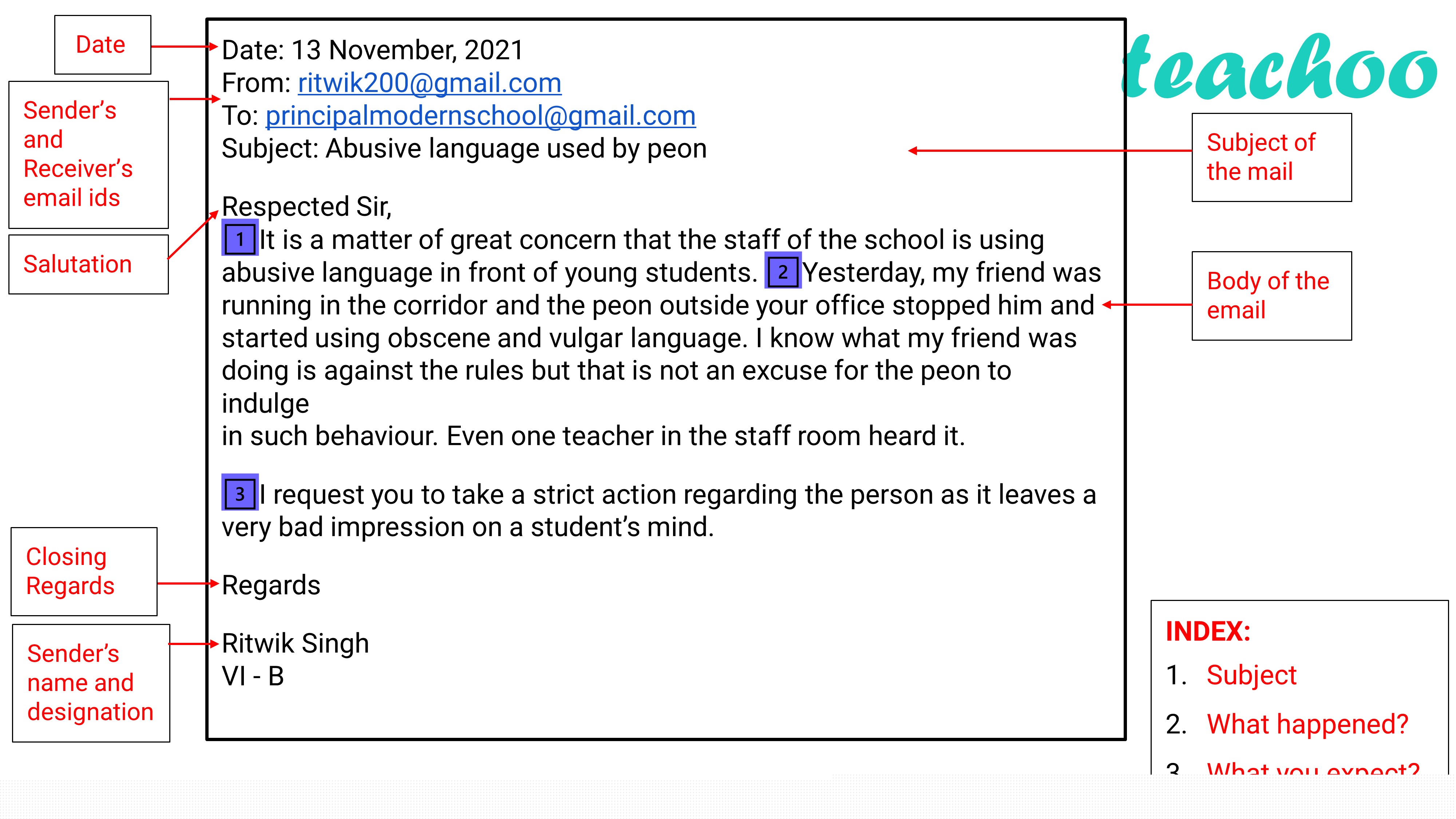 email writing questions