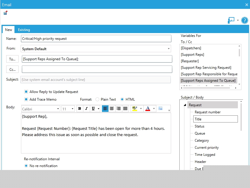 high priority email sample