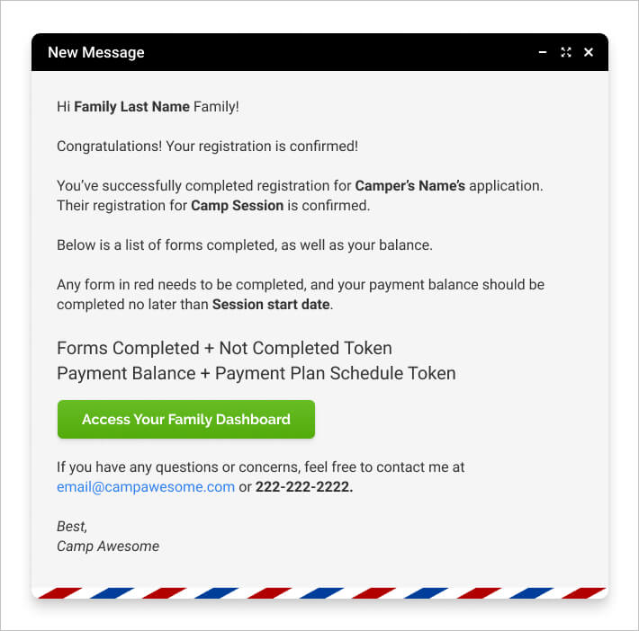 how to email your advisor about registration