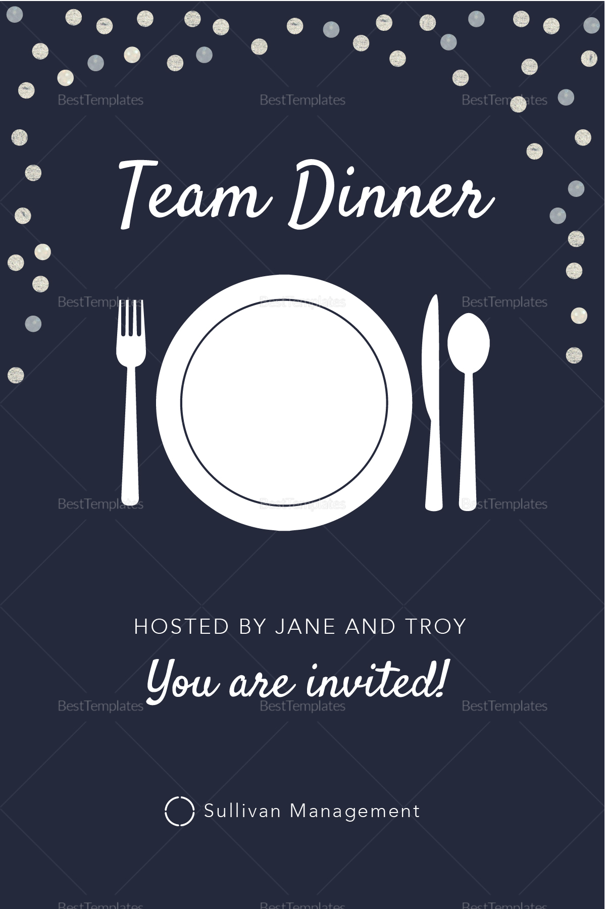 invitation for team dinner email