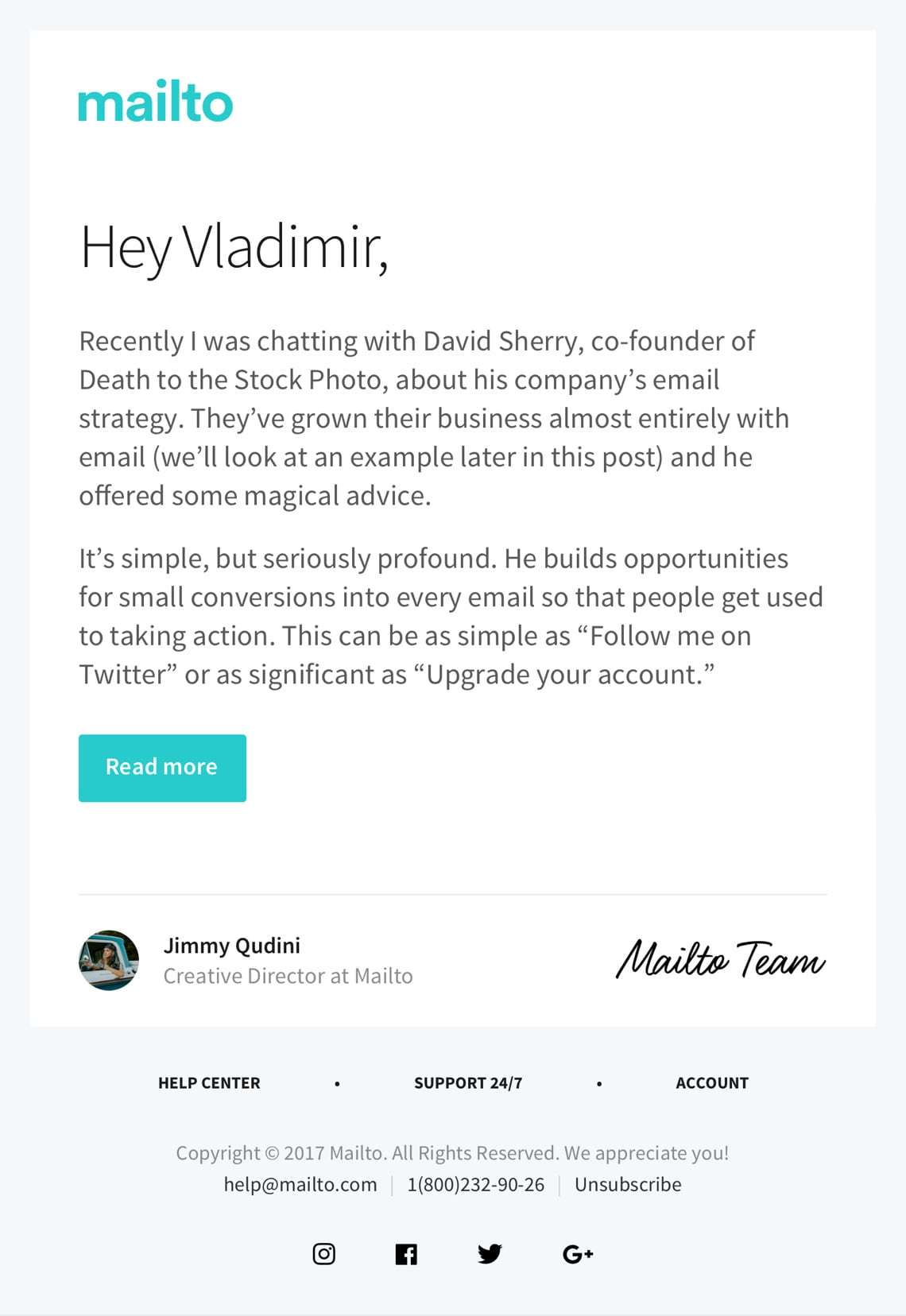 personal email templates