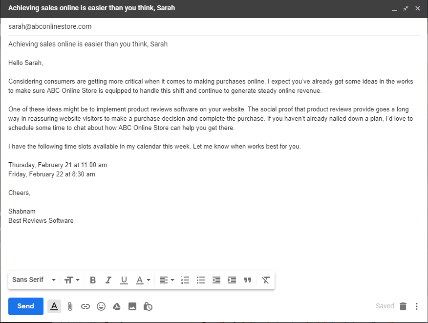 reverse prospecting email template