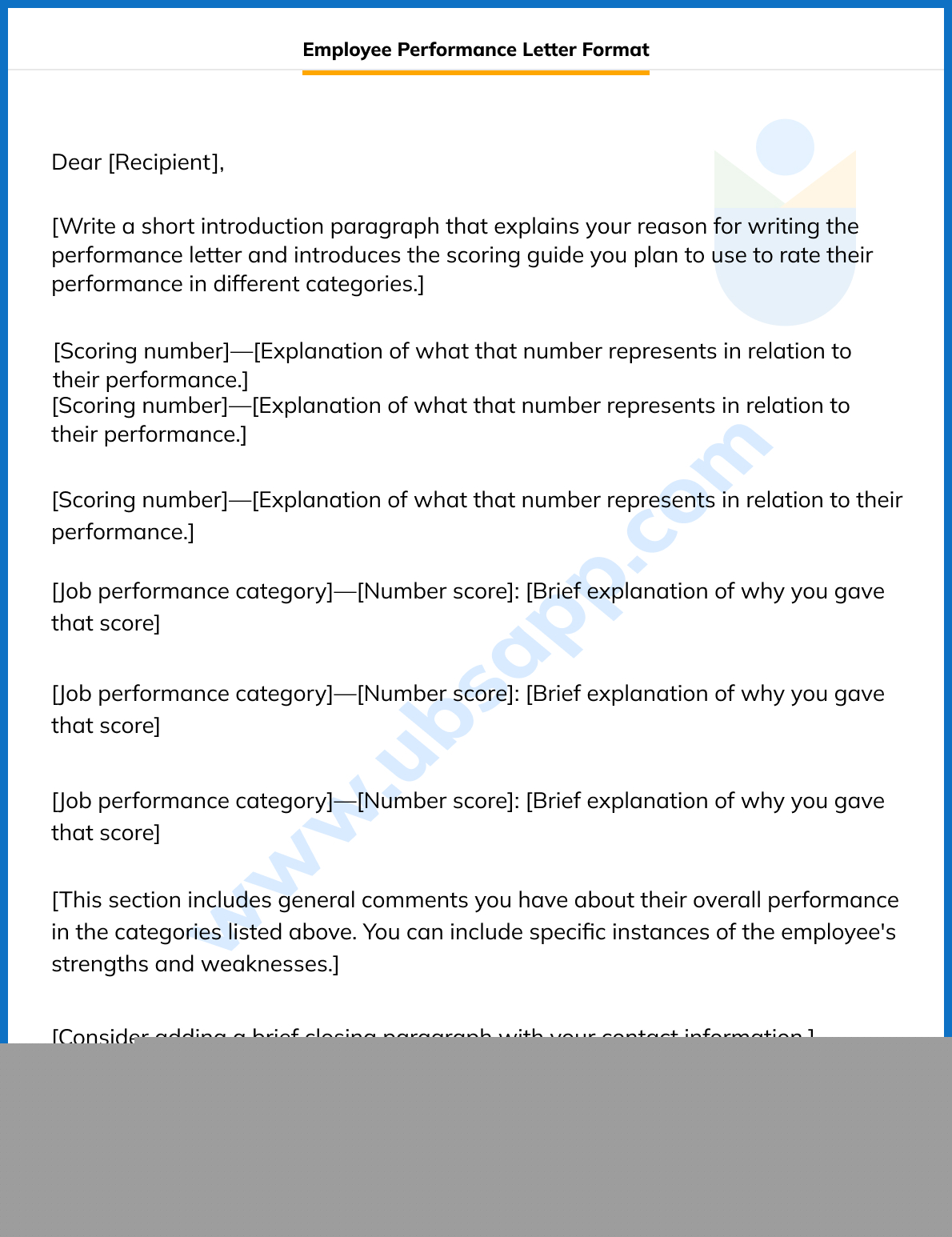 sample email to employee to improve performance